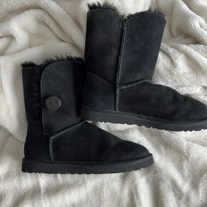 Ugg Bailey Button Boots Black 8